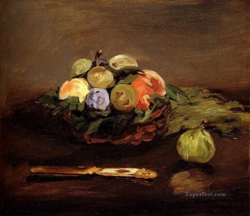 Naturaleza muerta Painting - Cesta de frutas Impresionismo Edouard Manet bodegones